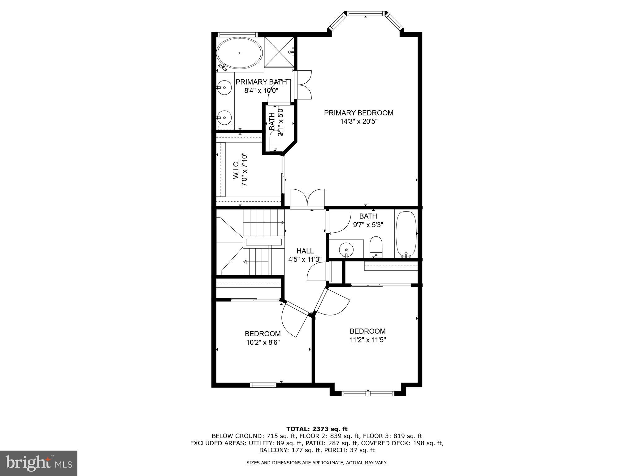 8016 Readington Court Springfield, VA 22152 - Photo 54 of 56 Upper Level Floor plan