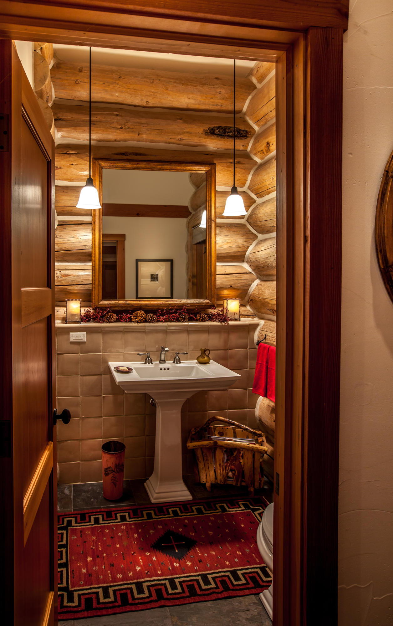2505 McClure Road Ridgway, CO 81432 - Photo 17 of 33 a bathroom with a sink and a mirror