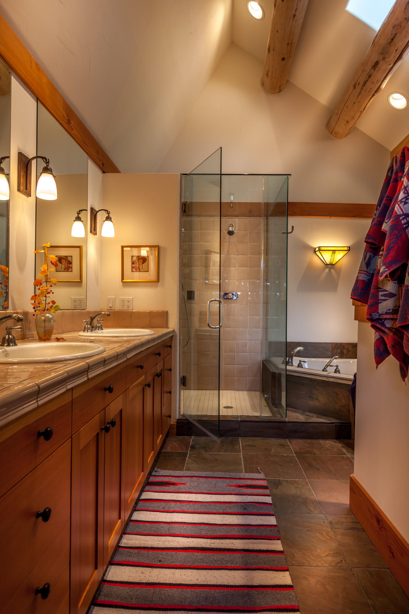 2505 McClure Road Ridgway, CO 81432 - Photo 20 of 33 a bathroom with sink shower and a mirror