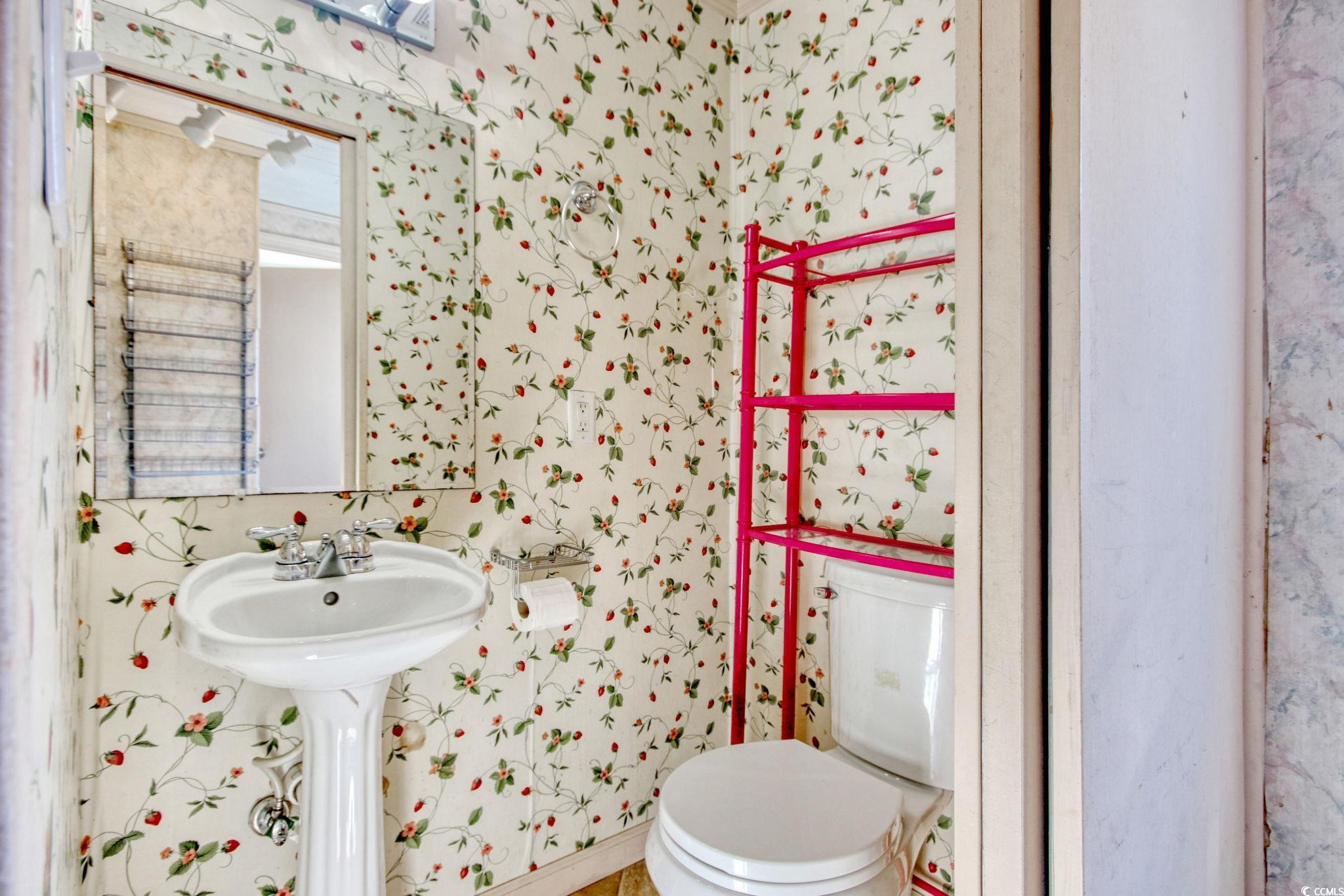 714 3rd Avenue South Surfside Beach, SC 29575 - Photo 12 of 30 Bathroom featuring wallpapered walls