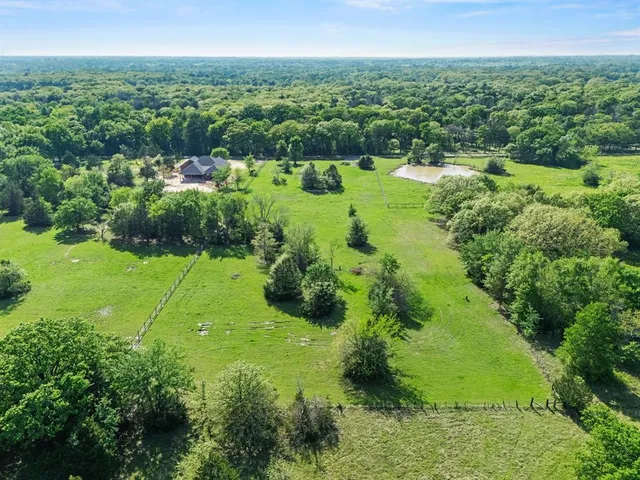 a view of a garden with an outdoor space