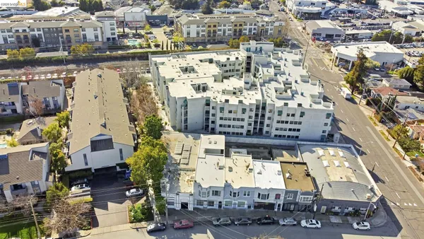 an aerial view of a city