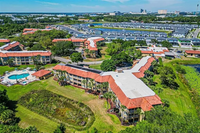 an aerial view of multiple house