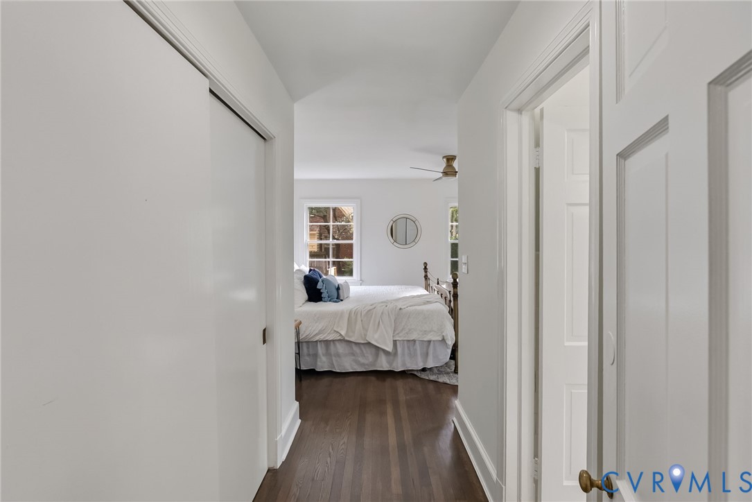 1136 Overbrook Road Petersburg, VA 23805 - Photo 24 of 51 Hallway with wood-finish flooring and white trim,