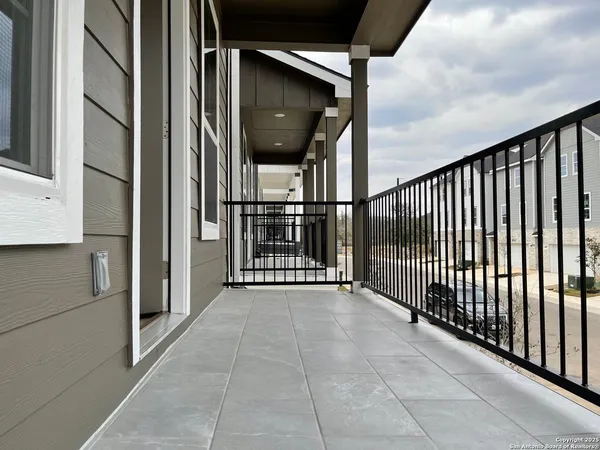 a view of a balcony
