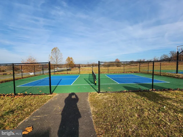 a view of a park with slide
