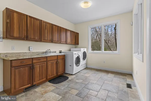 a view of a room that has a window