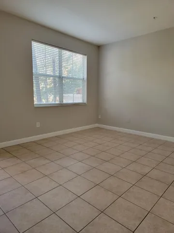 an empty room with a window