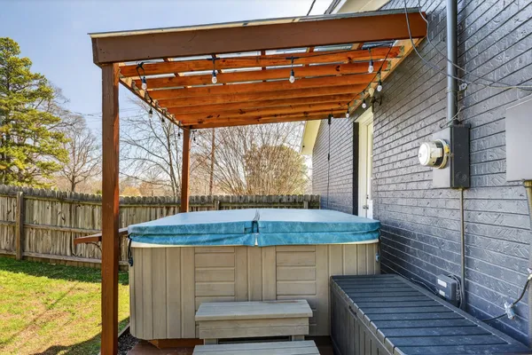 a view of outdoor space with seating space