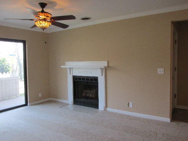 113 Hicks Road, Unit 113 Nashville, TN 37221 - Photo 3 of 20 Living Room with beautiful fireplace and ceiling fan