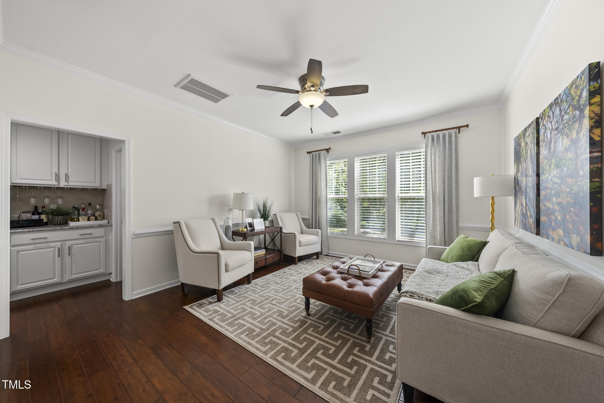 5532 Wade Park Boulevard Raleigh, NC 27607 - Photo 10 of 34 Living Room/Dining Room/Flex Room