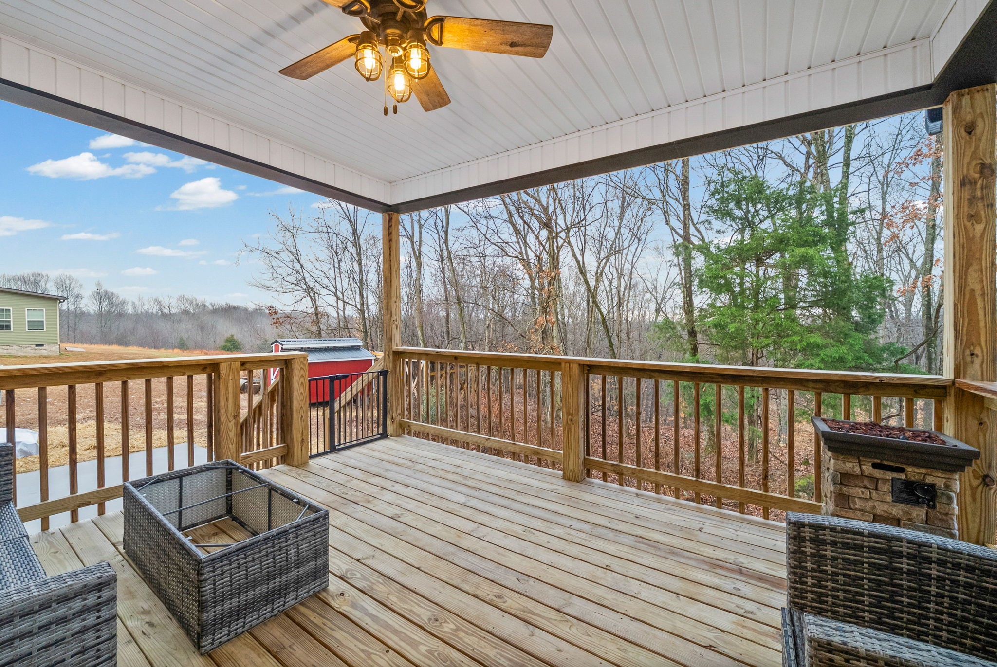 2854 Benton Ridge Road Palmyra, TN 37142 - Photo 48 of 64 a view of a balcony with wooden floor