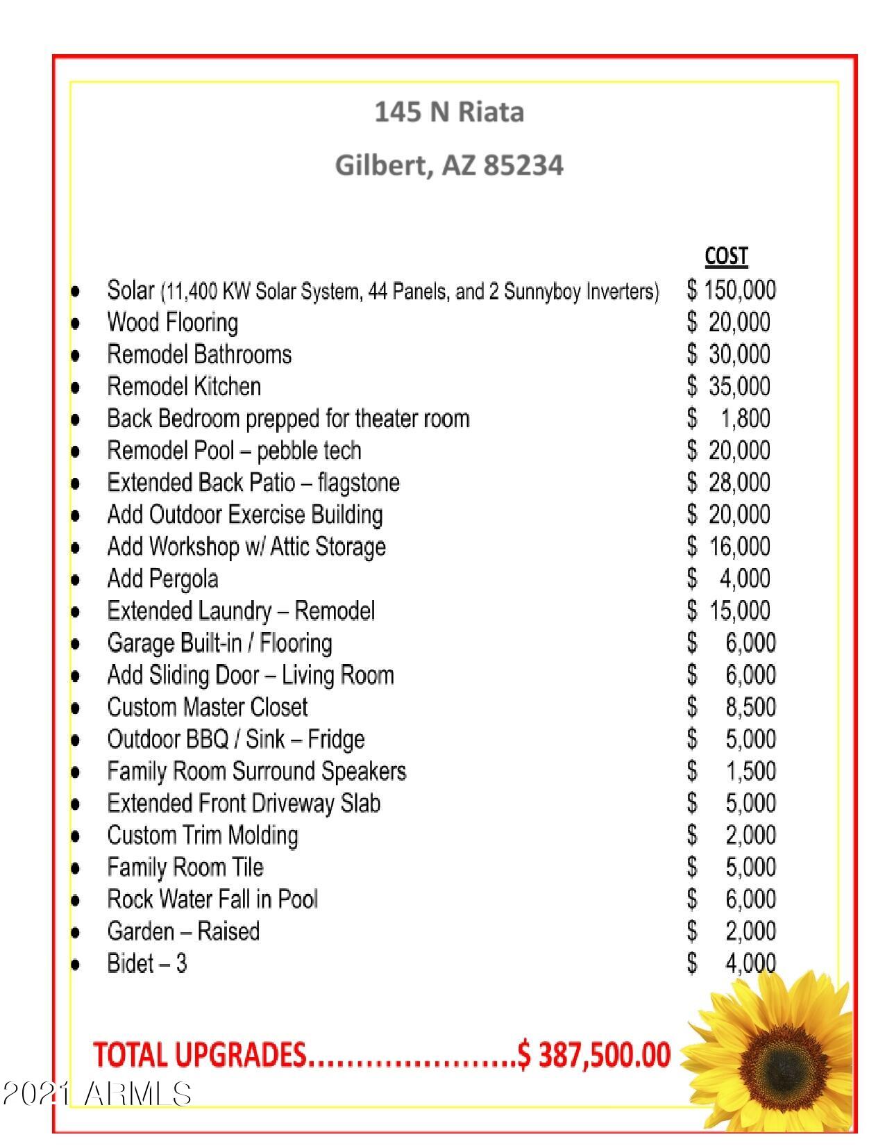 145 North Riata Street Gilbert, AZ 85234 - Photo 4 of 62 Updates & Upgrades