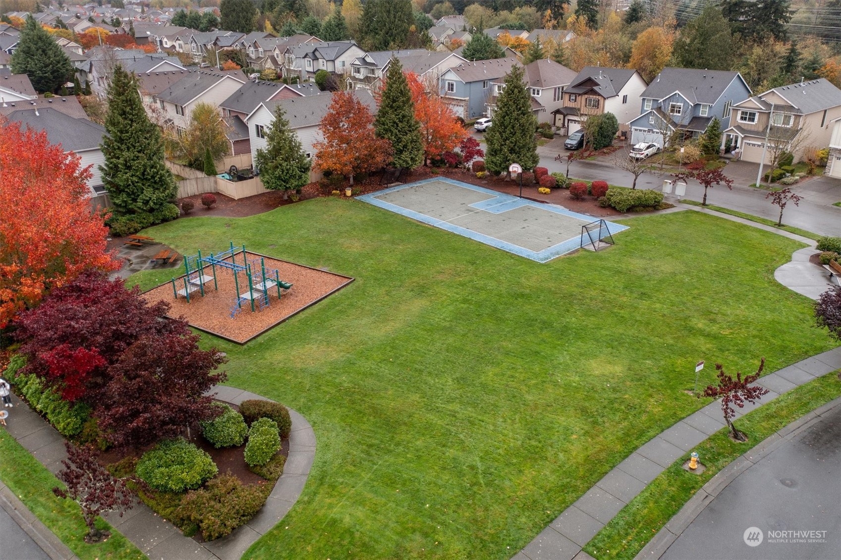 16023 35th Park Southeast Bothell, WA 98012 - Photo 33 of 34 an aerial view of residential houses with outdoor space and trees