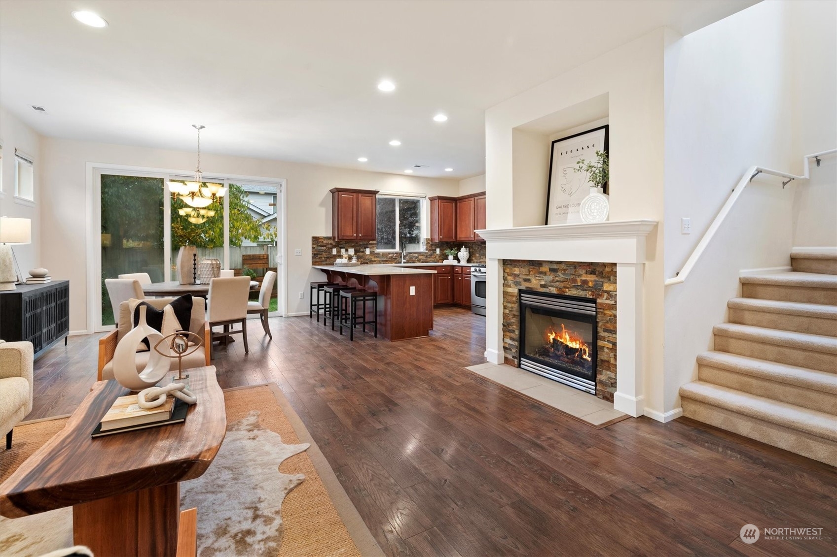 16023 35th Park Southeast Bothell, WA 98012 - Photo 5 of 34 a living room with furniture and a fireplace