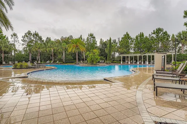 a view of outdoor space yard and swimming pool