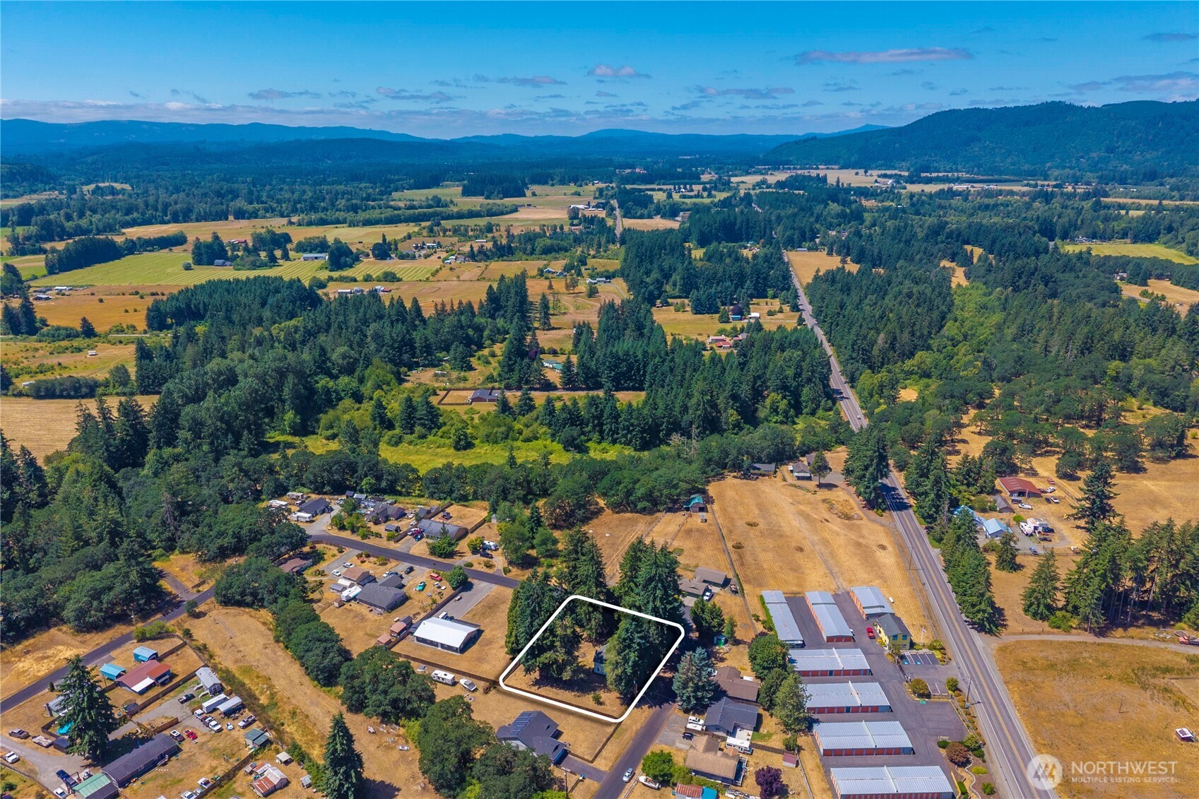 10443 184th Avenue Southwest Rochester, WA 98579 - Photo 38 of 38 an aerial view of residential building and lake view