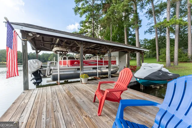 a view of a lake with a mountain