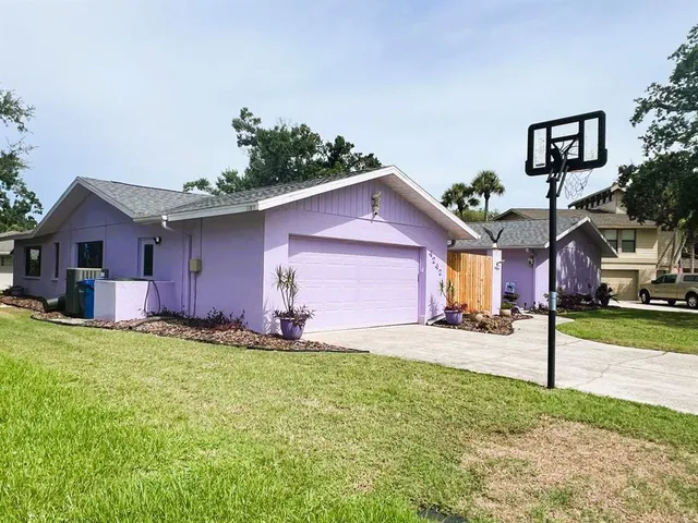 a house view with a garden space