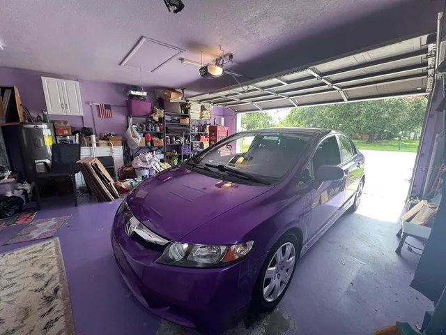 a patio with table and chairs