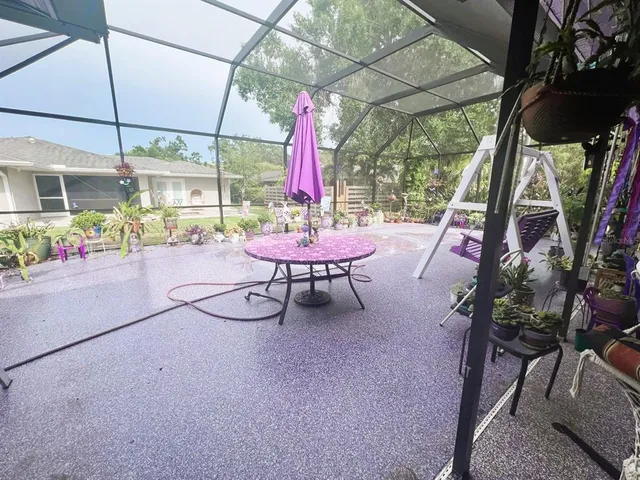 a backyard of a house with lots of green space