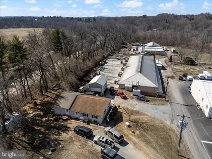 an aerial view of multiple house