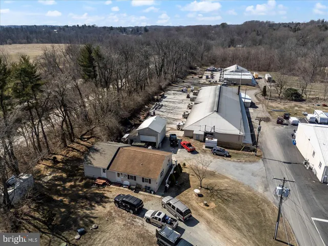 an aerial view of multiple house