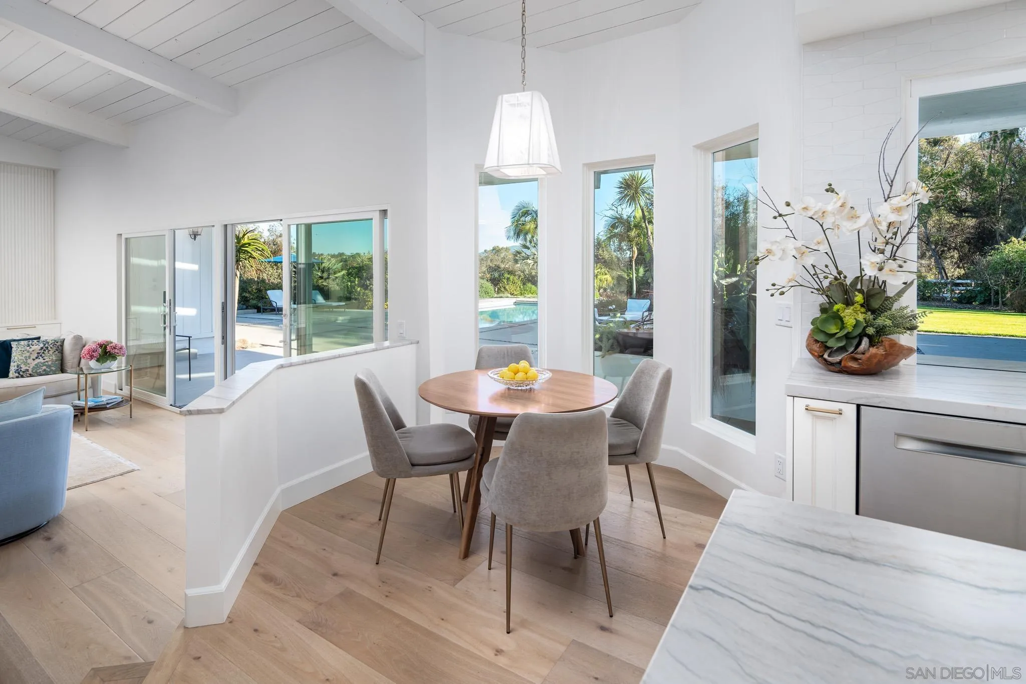 16039 Via Del Alba Rancho Santa Fe, CA 92067 - Photo 12 of 56 a view of a dining room with furniture window and outside view