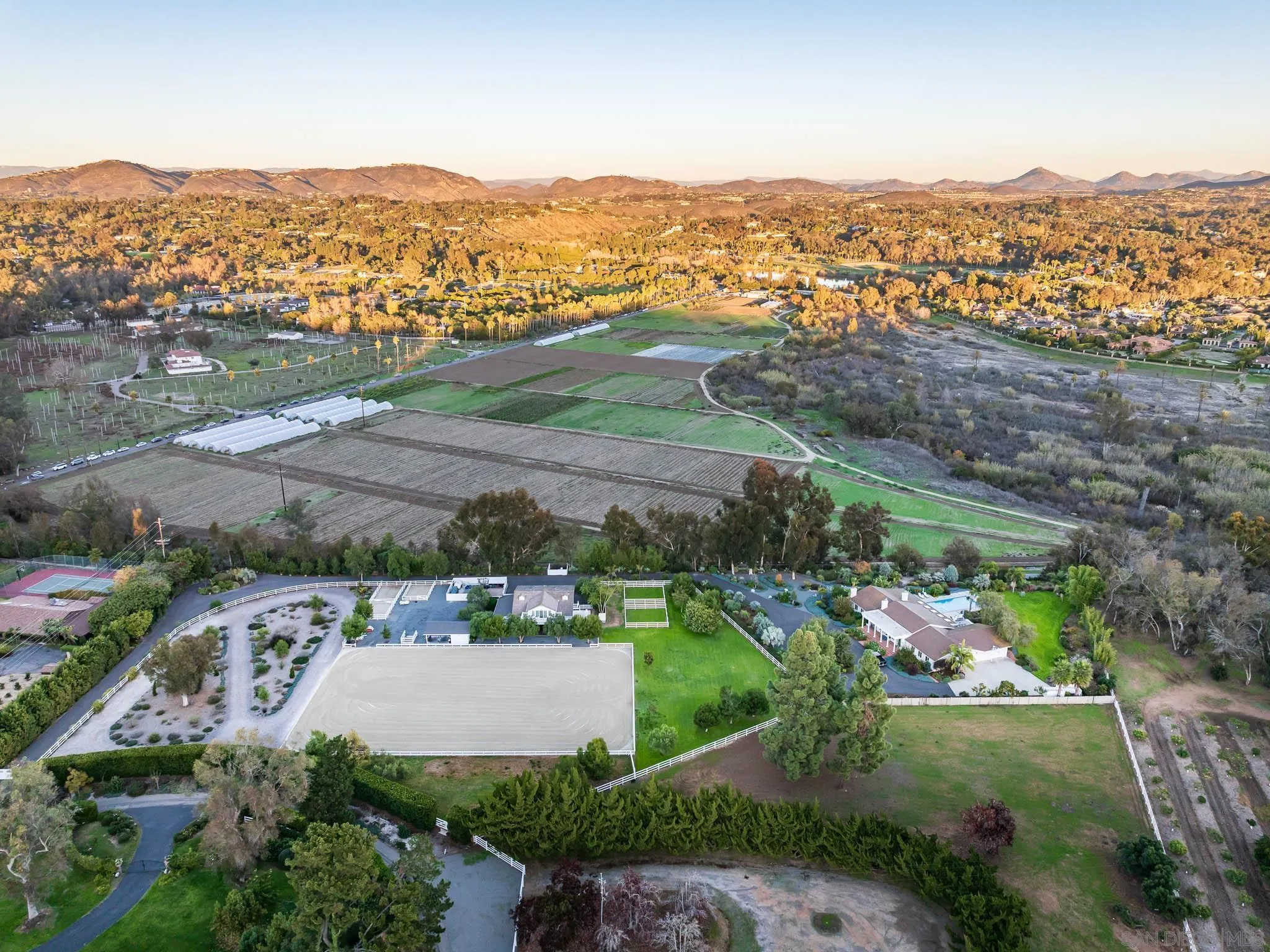 16039 Via Del Alba Rancho Santa Fe, CA 92067 - Photo 3 of 56 an aerial view of residential houses with outdoor space and trees