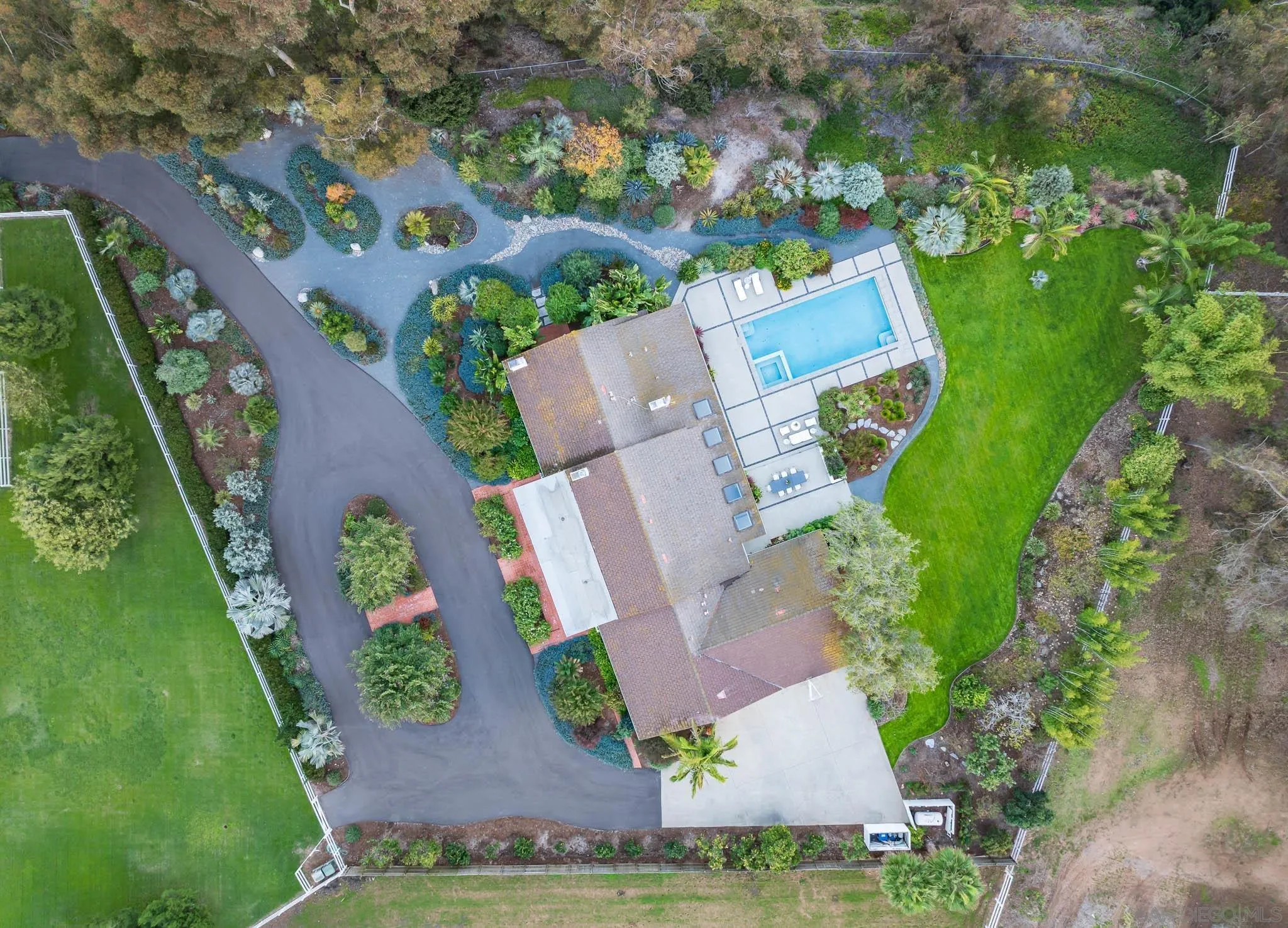 16039 Via Del Alba Rancho Santa Fe, CA 92067 - Photo 35 of 56 an aerial view of a house