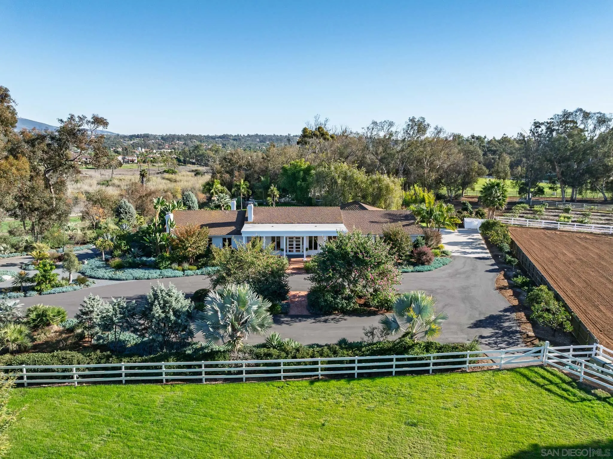 16039 Via Del Alba Rancho Santa Fe, CA 92067 - Photo 53 of 56 an aerial view of residential houses with outdoor space