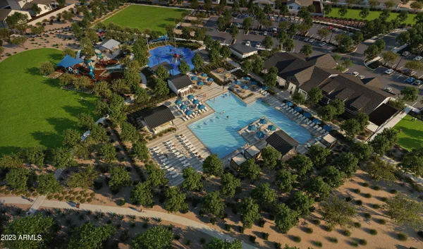 an aerial view of multiple house