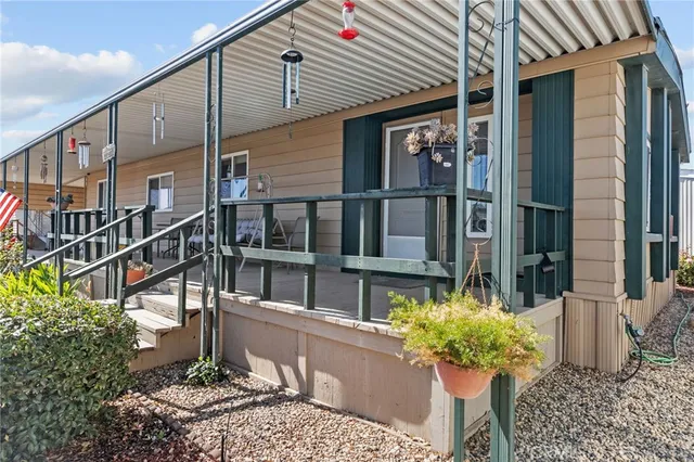 a house view with a seating space