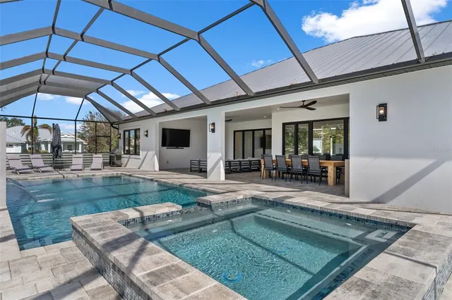 a view of a house with a backyard