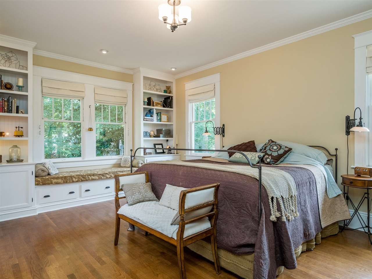 1806 Wills Avenue Raleigh, NC 27608 - Photo 16 of 28 The spacious master suite is a unique feature and has custom built-in cabinetry. There is a wonderful bench seat as well. Master Suite