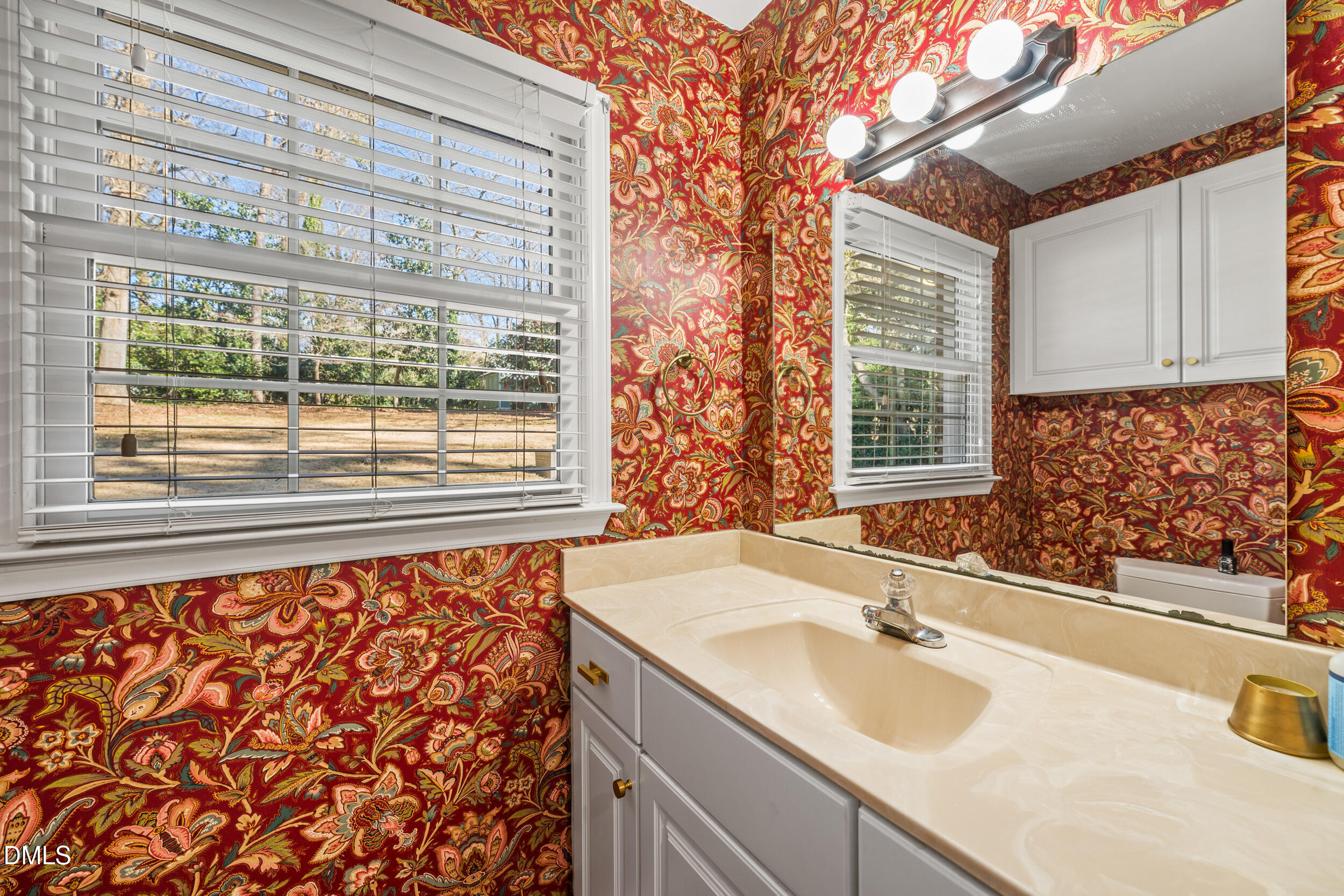 3726 Swift Drive Raleigh, NC 27606 - Photo 16 of 40 a bathroom with a sink and a large mirror