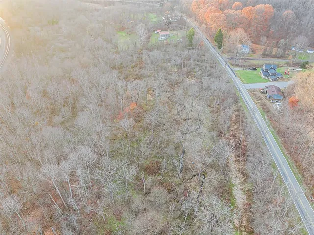a view of a yard with a mountain view