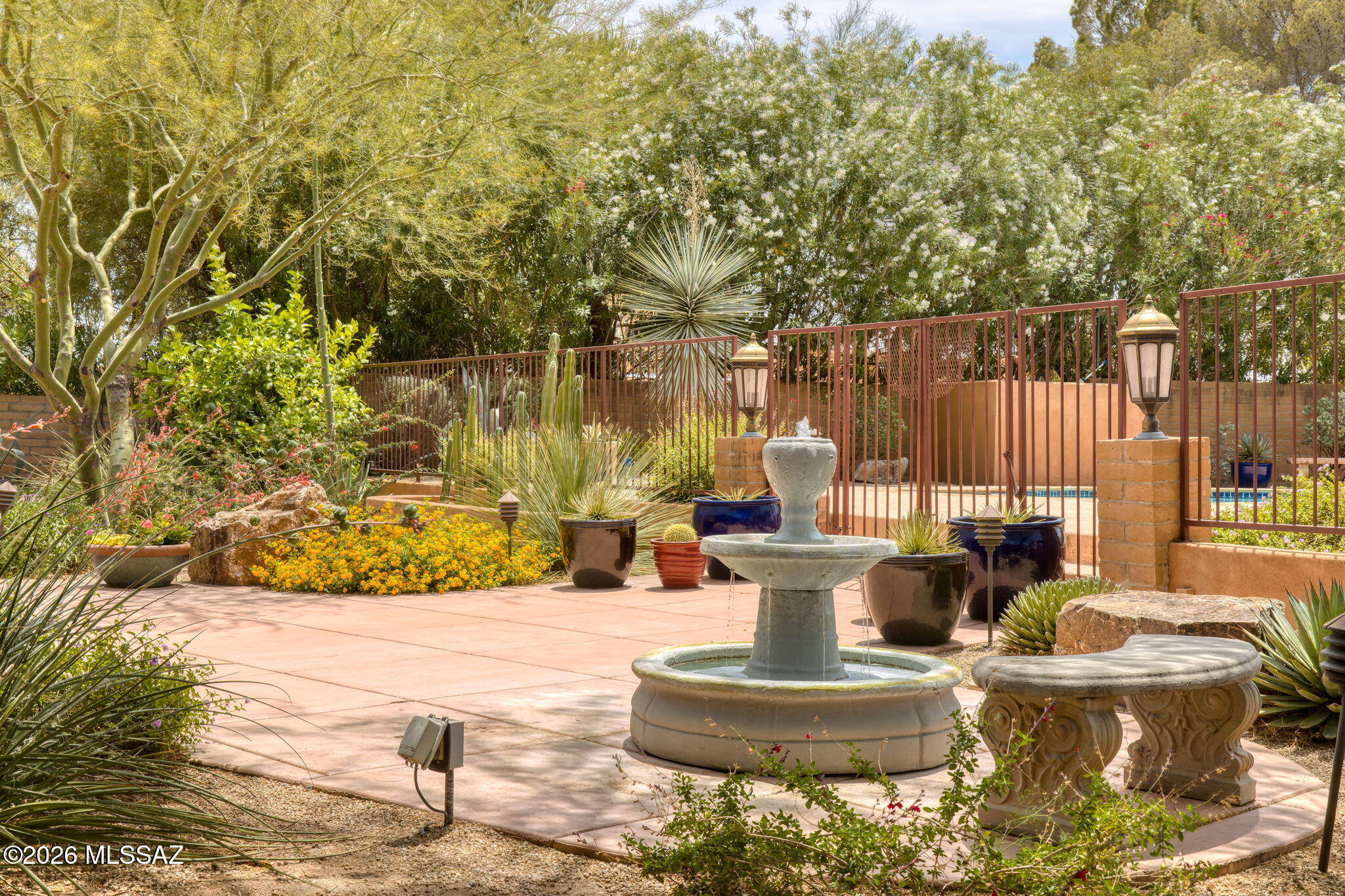 3575 North Pantano Road Tucson, AZ 85750 - Photo 42 of 51 Lush vegetation and peaceful water feature