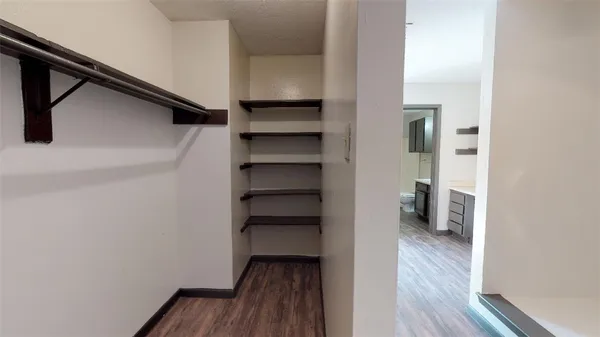 a view of a walk in closet