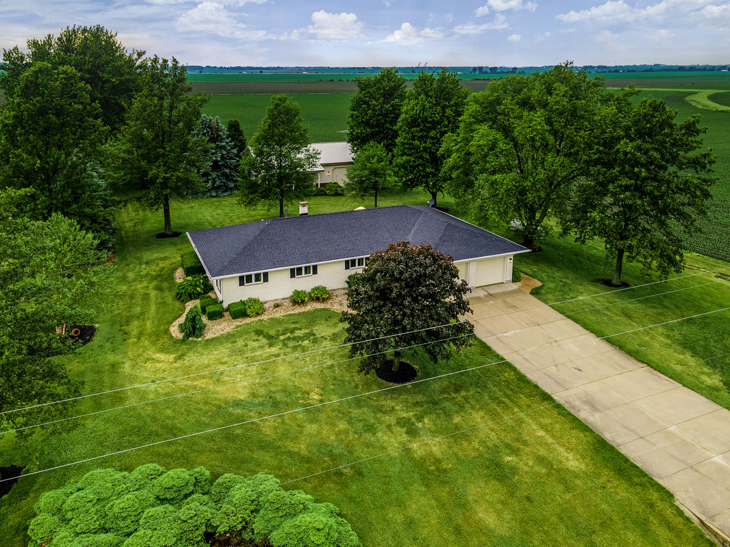 4496 South Mulford Road Rochelle, IL 61068 - Photo 2 of 52 an aerial view of a house