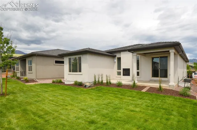 a view of a backyard with plants