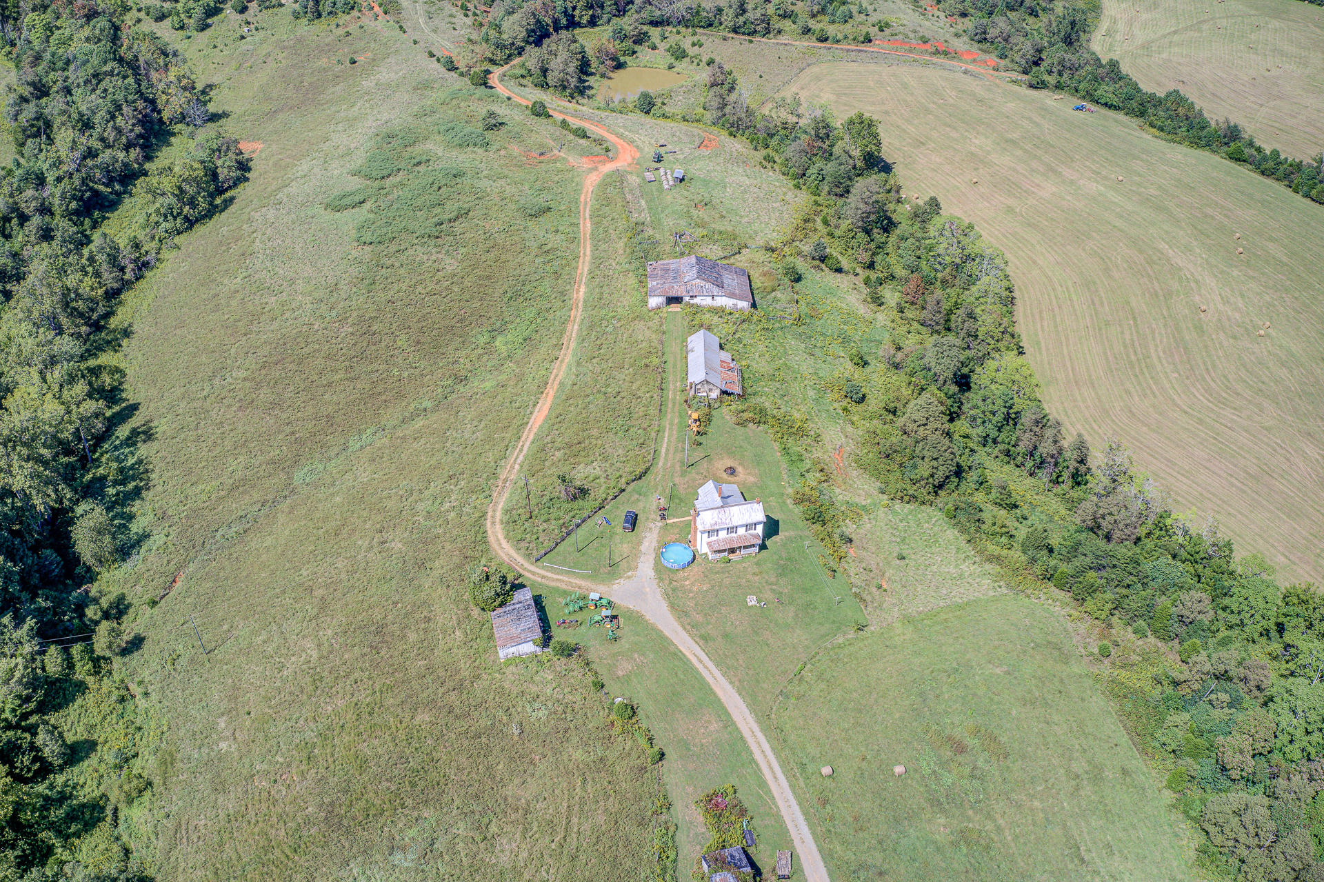 1375 Simmons Mill Road Thaxton, VA 24174 - Photo 7 of 30 an aerial view of a house with a yard