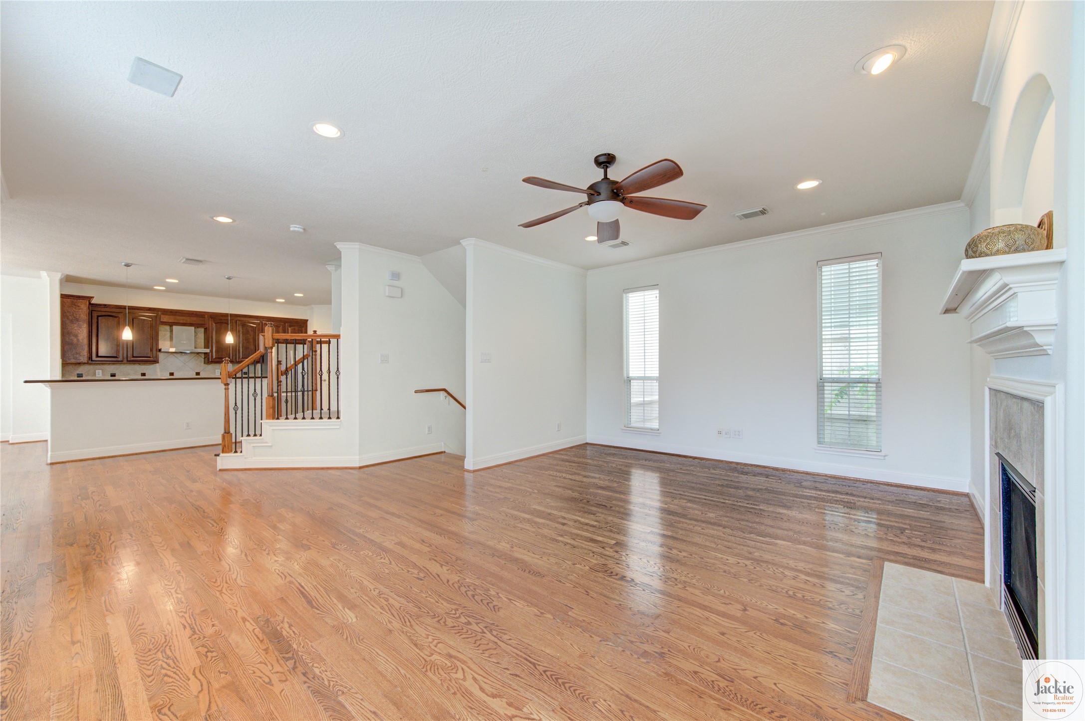 1322 Cohn Street Houston, TX 77007 - Photo 17 of 30 a view of an empty room with window and wooden floor