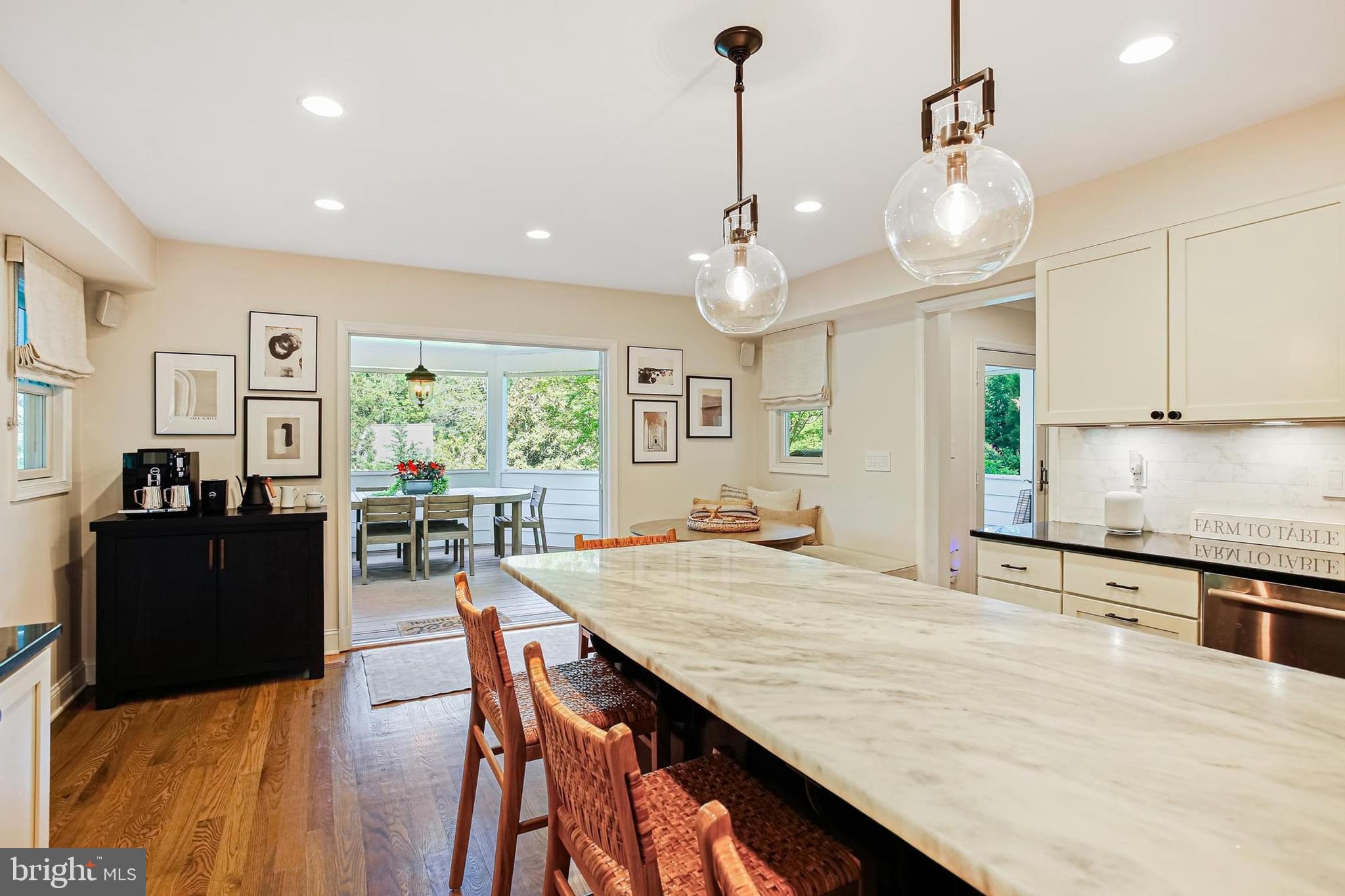 1816 Ruxton Road Baltimore, MD 21204 - Photo 11 of 92 a large kitchen with granite countertop lots of counter space and wooden floor