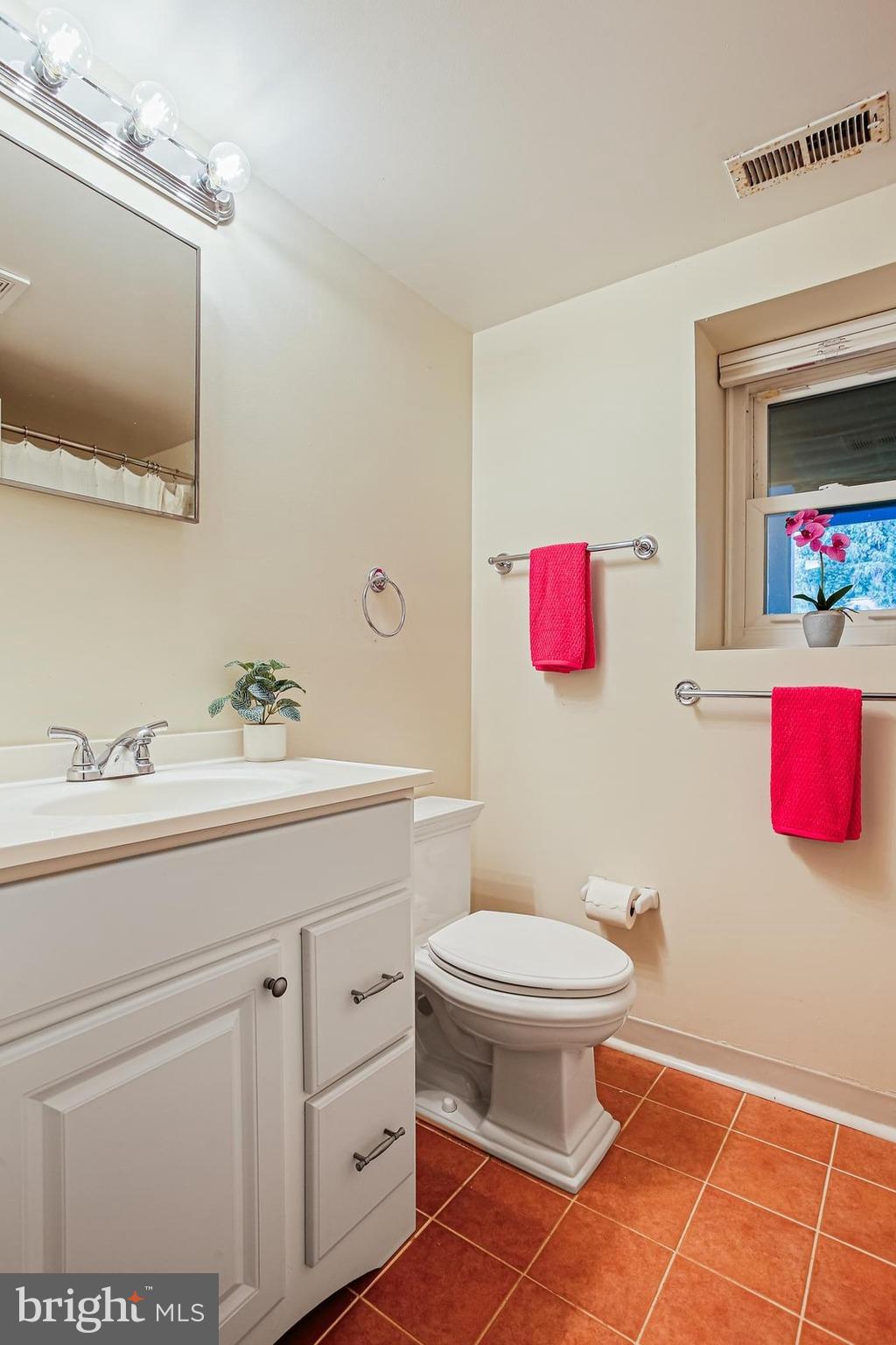 1816 Ruxton Road Baltimore, MD 21204 - Photo 57 of 92 a bathroom with a sink mirror vanity and toilet