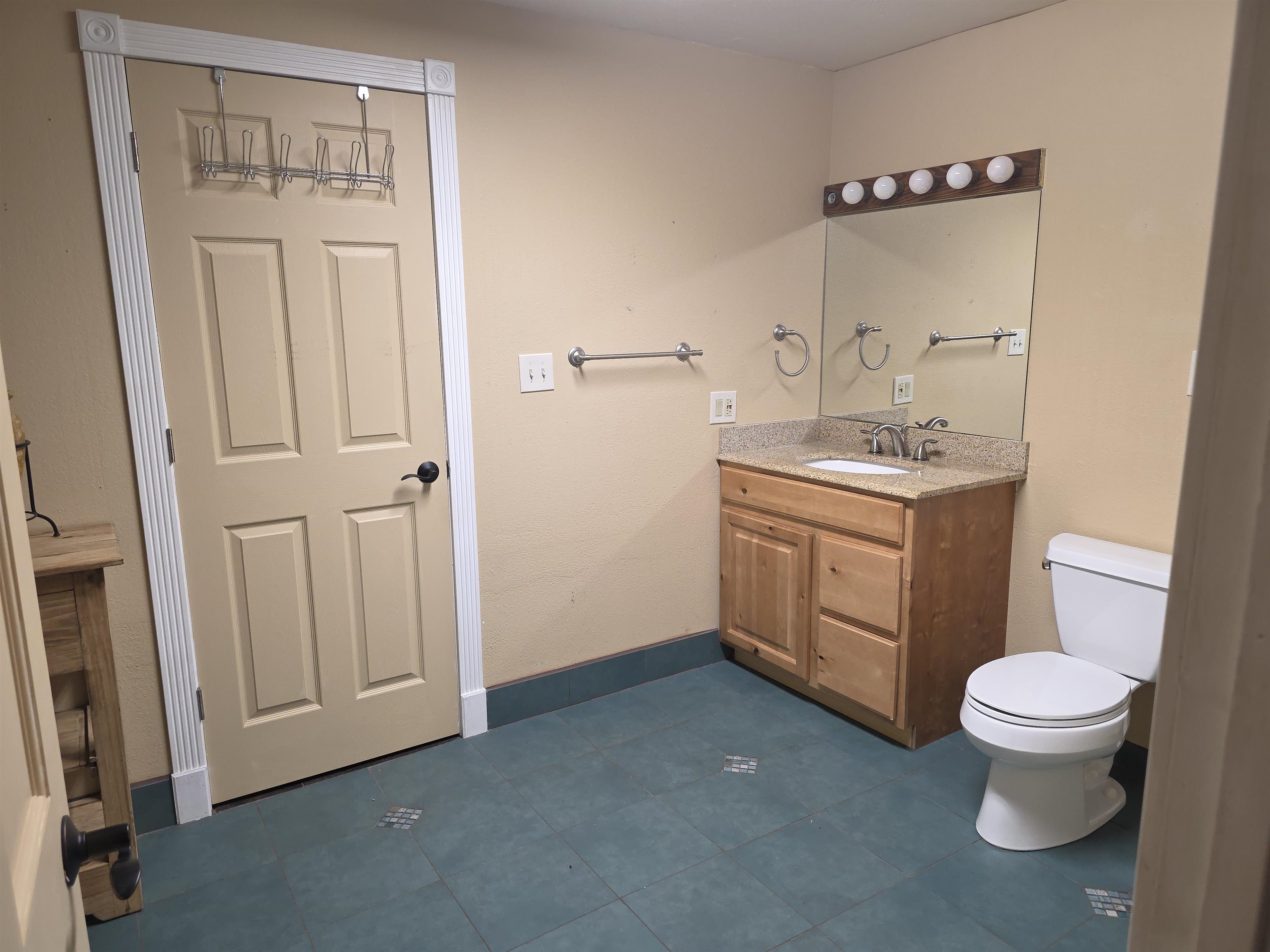 239 West Fallen Rock Road Grand Junction, CO 81507 - Photo 32 of 41 a bathroom with a toilet sink vanity and granite