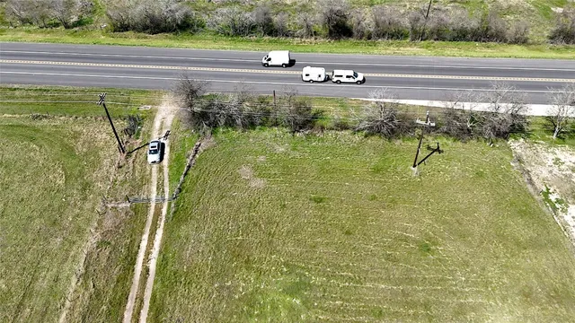 a view of a yard with a slide