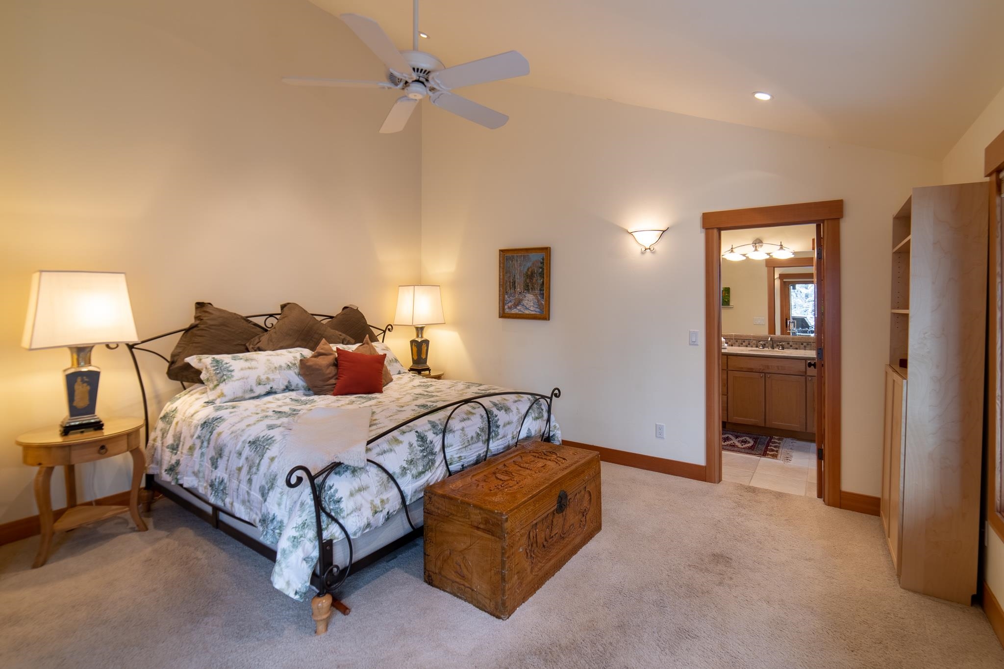 406 Lodgepole Truckee, CA 96161 - Photo 10 of 21 a bedroom with a bed and a lamp