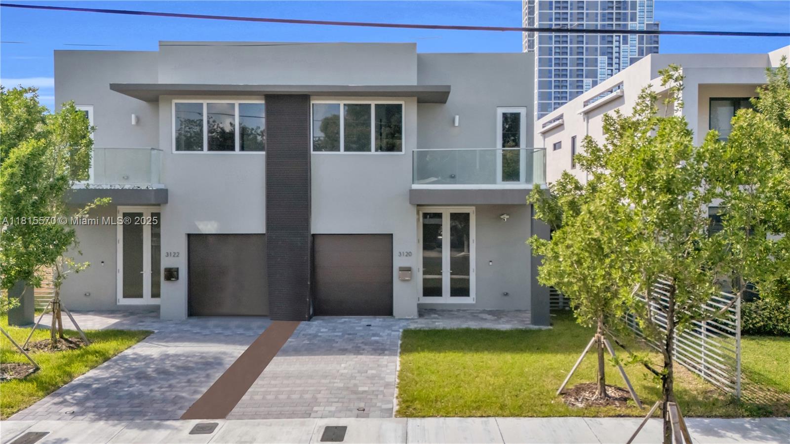 a house view with a garden space