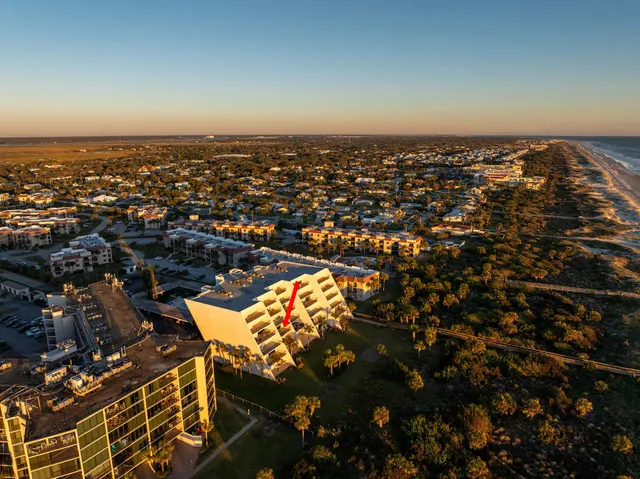 an aerial view of multiple house